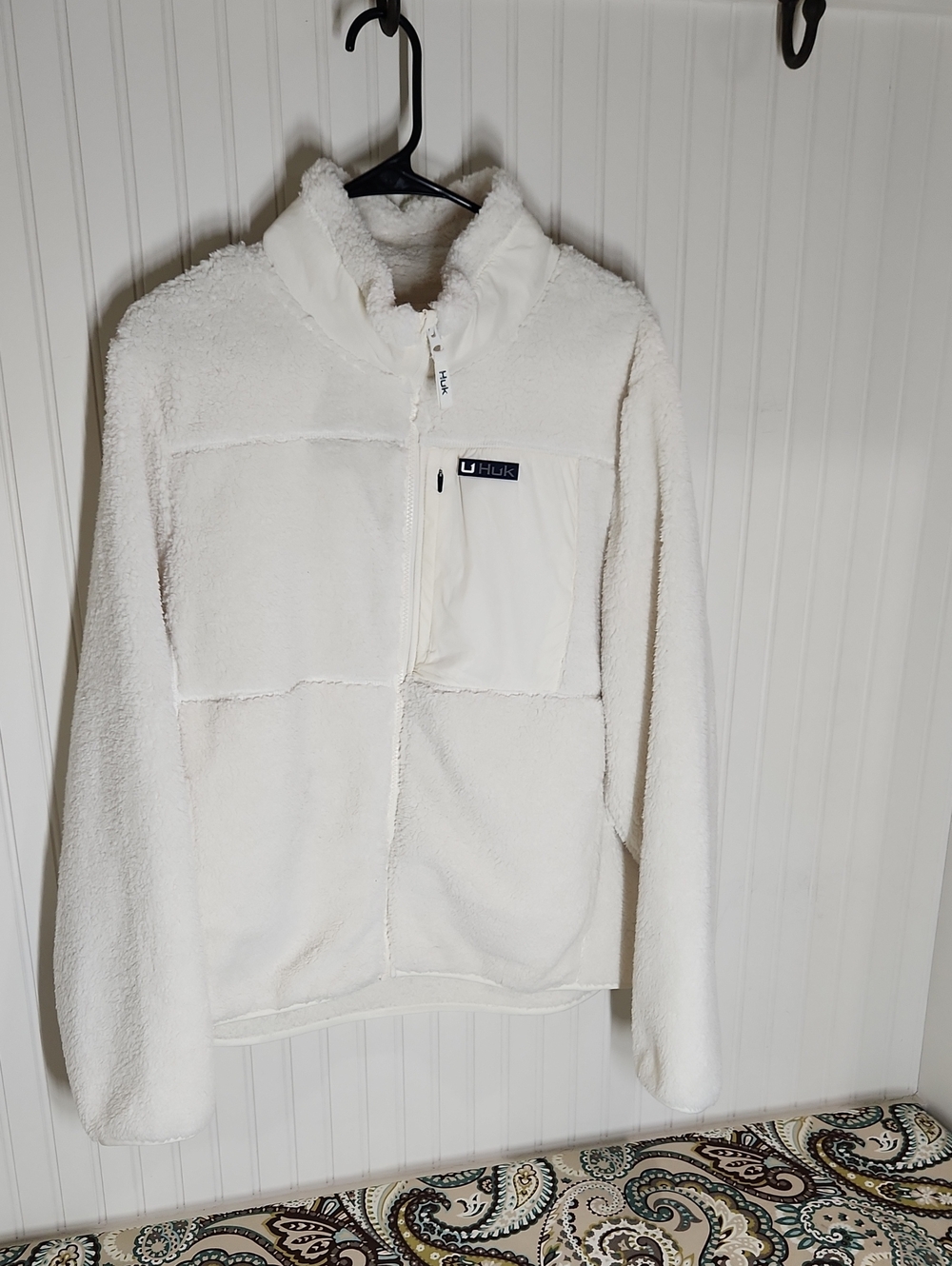 Huk Women's Cream Sherpa Full-Zip Jacket
